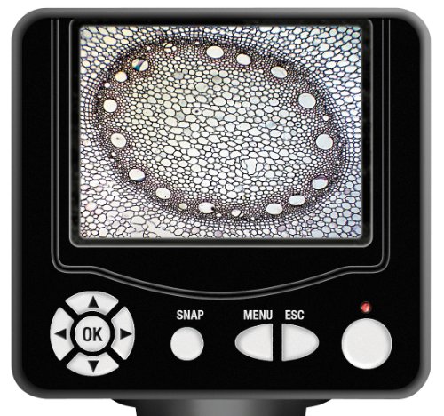 Bresser LCD-Mikroskop 50x-500x (2000x digital), 5 Megapixel, 8.9cm (3.5