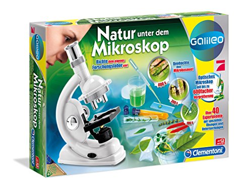 Clementoni 69804 – Natur unter dem Mikroskop, Galileo Experimentierkasten
