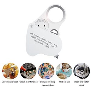 30x 60x Fach LED Leselupe Juwelier Uhr Vergrößerungsglas Faltbar Taschenlupe Magnifier - 2